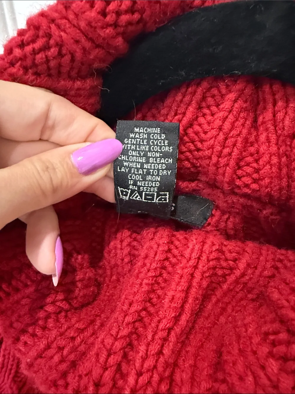 Express Red Chunky Cable Turtleneck Sweater